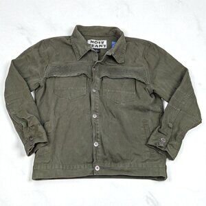 Vintage Men's Noiz Jeans Jacket Green Button‎ Closure Size XXL